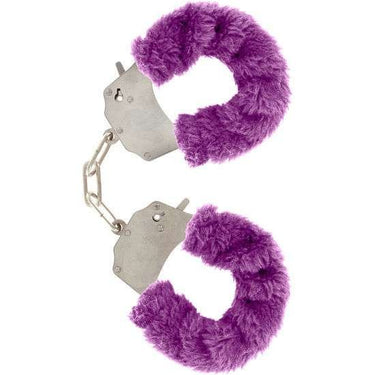 Polsini in Peluche Lilla con Catena Cromata e Chiavi, Accessorio Unico